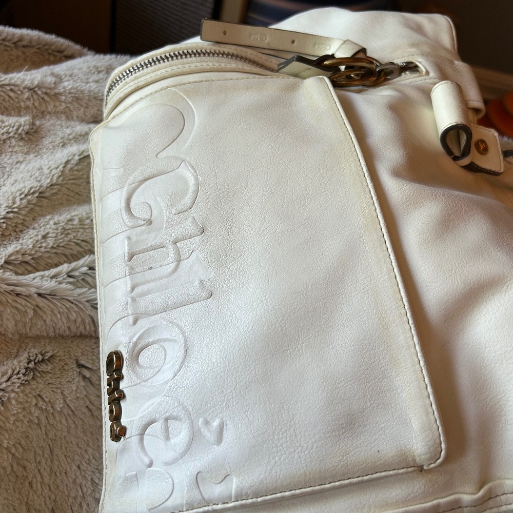 Chloe Eclipse Cream-colored Commuter Tote, Vintage - Picture 4 of 15